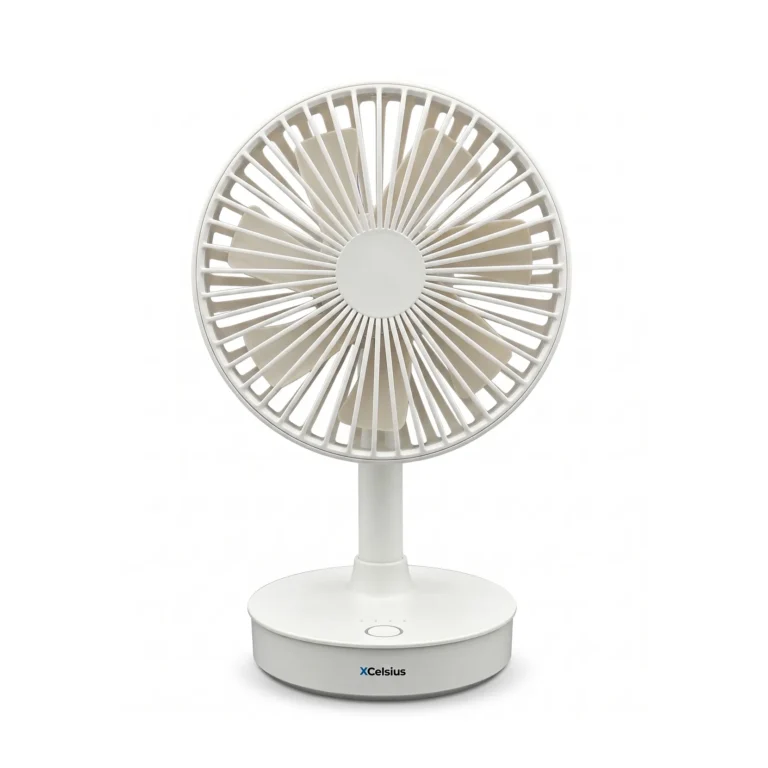 tafelventilator oplaadbaar met 4 snelheden wit