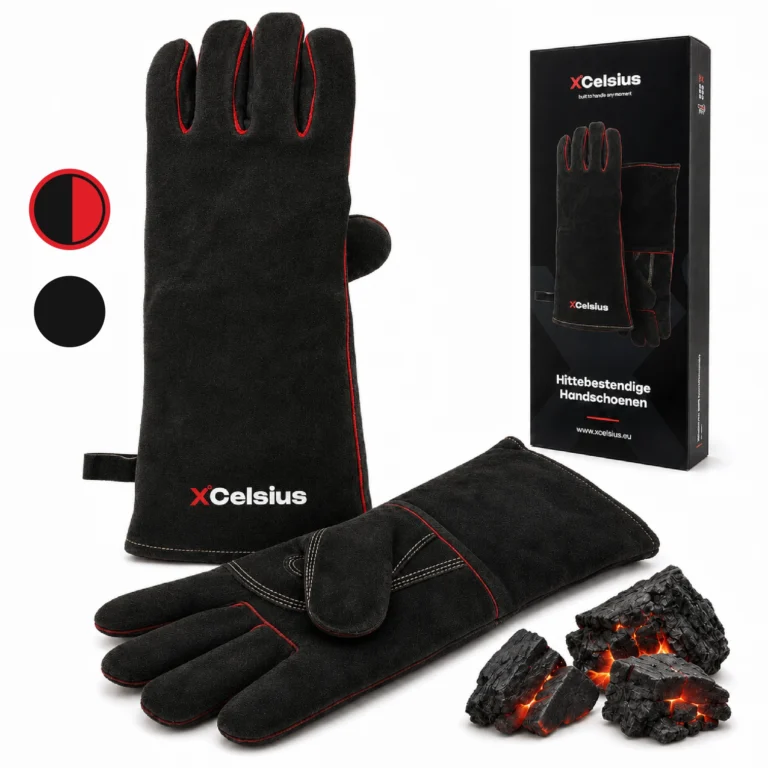 handschoenen met kleuren zwart rood