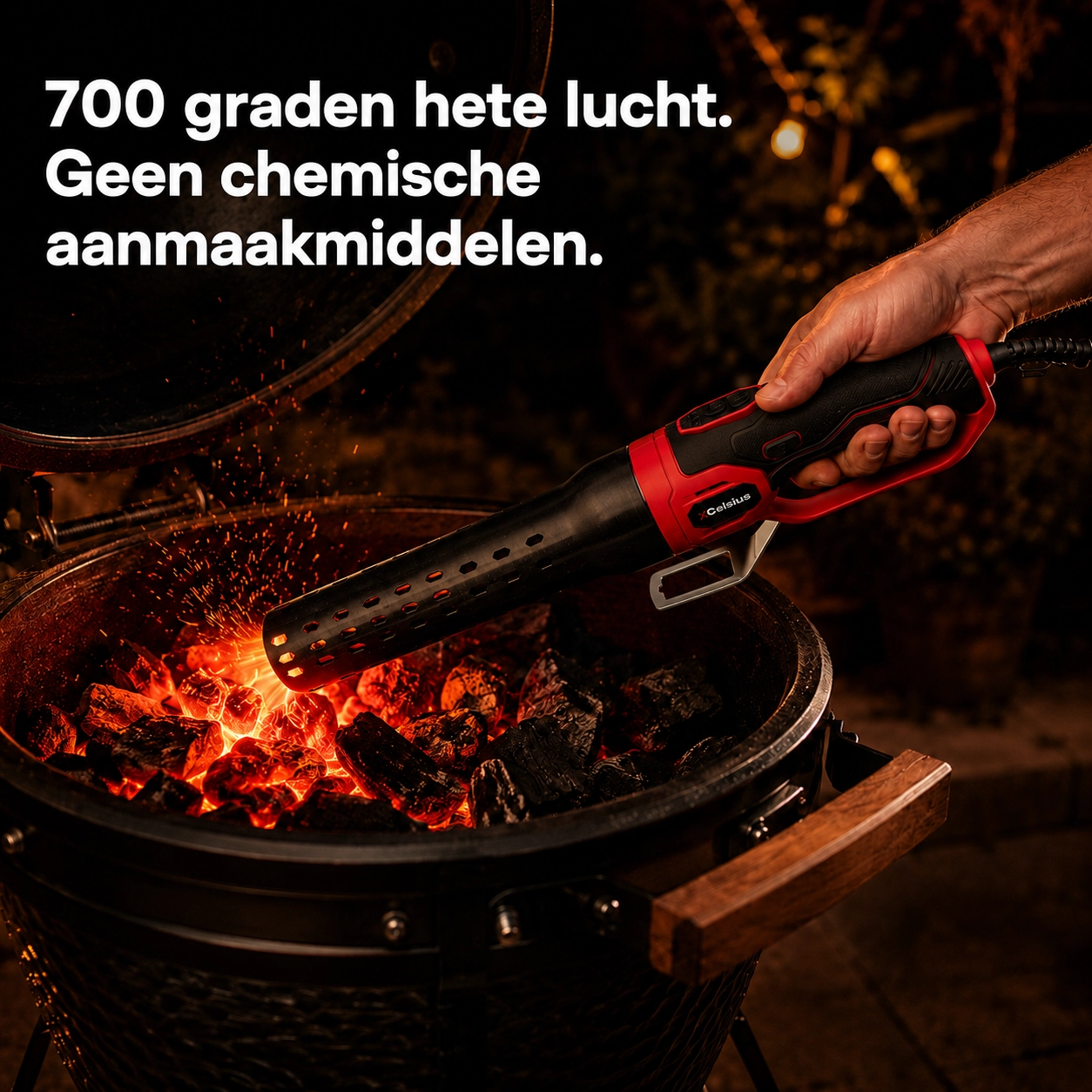 bbq aansteker elektrisch voor kolen en hout