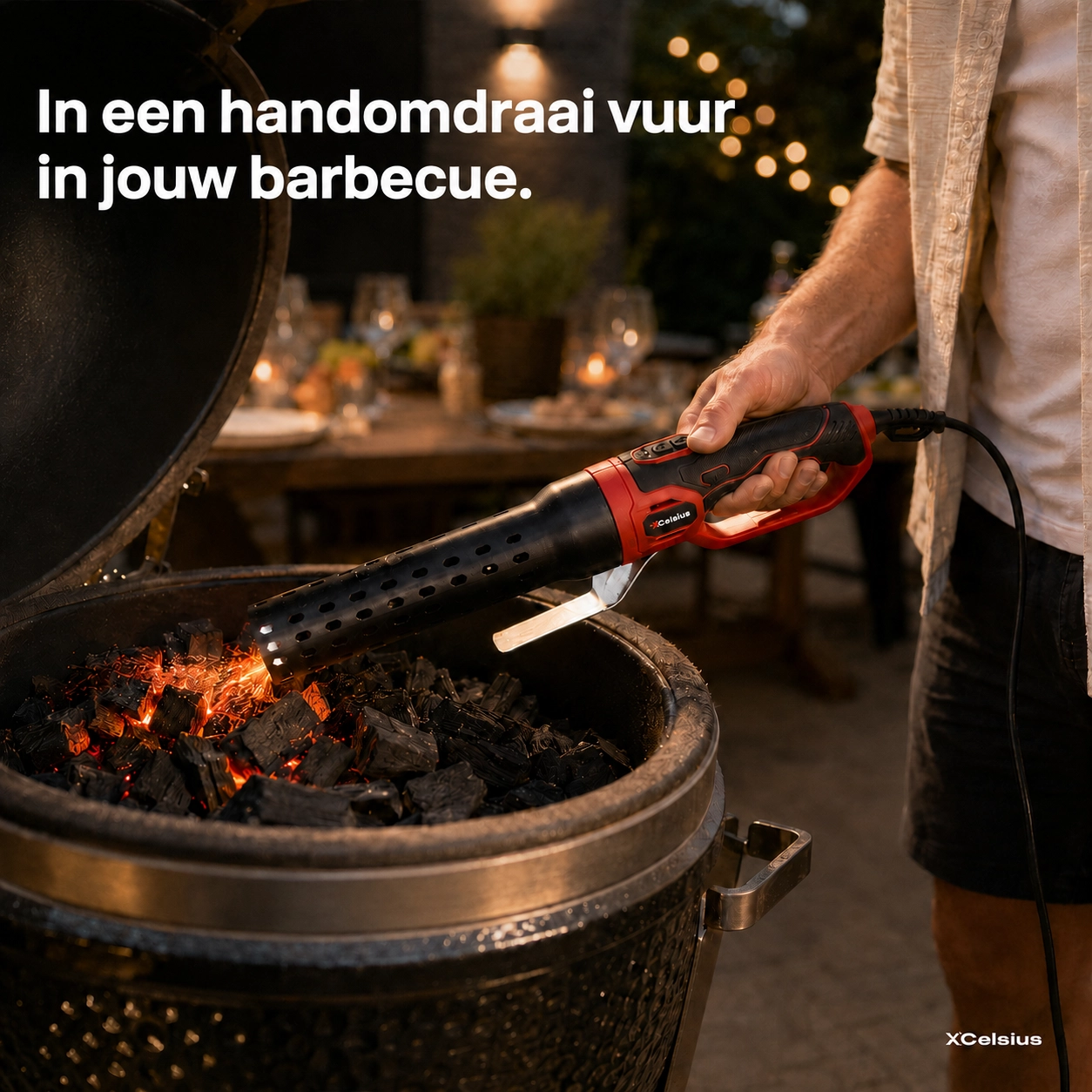 bbq aansteker elektrisch voor kolen en hout