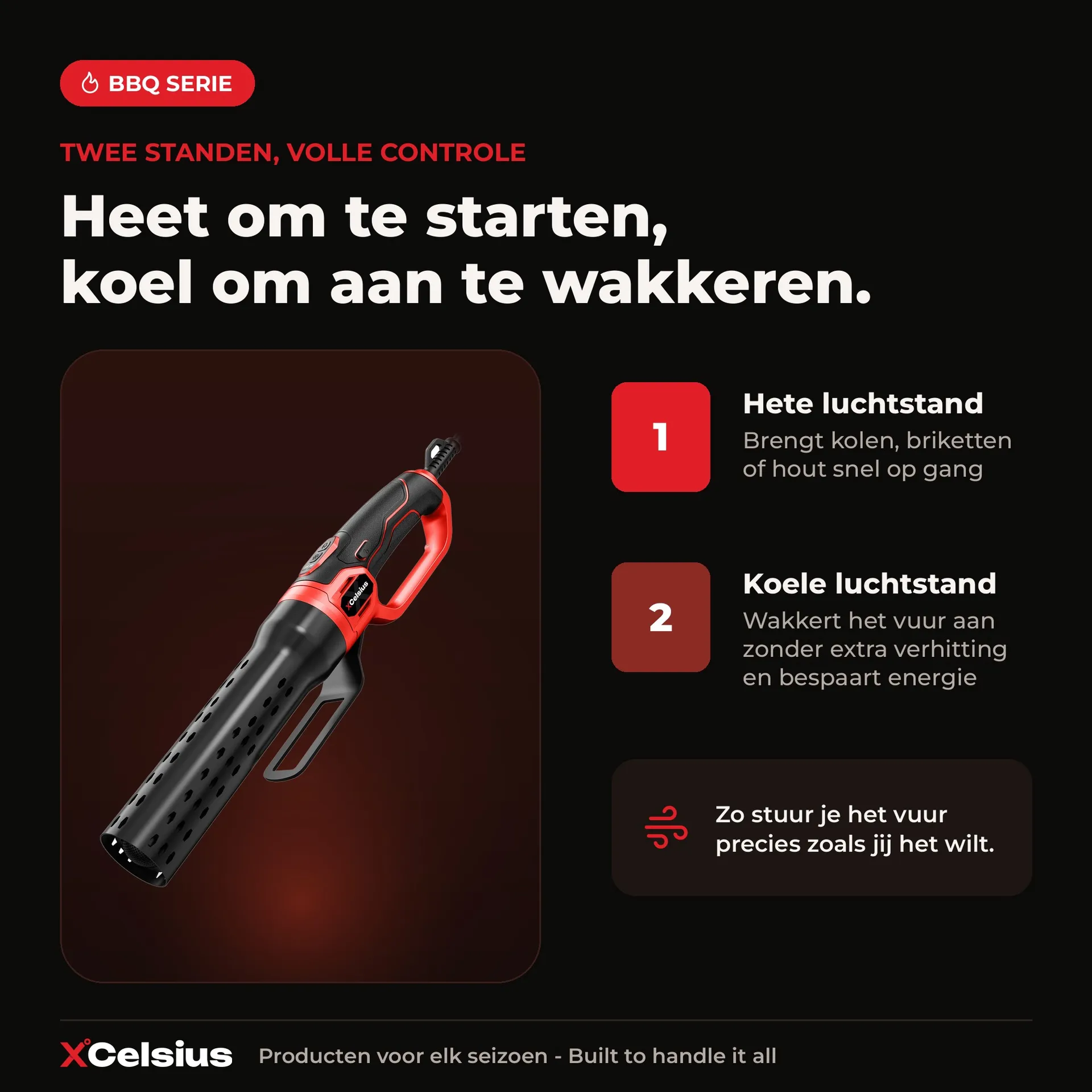 bbq aansteker elektrisch voor kolen en hout