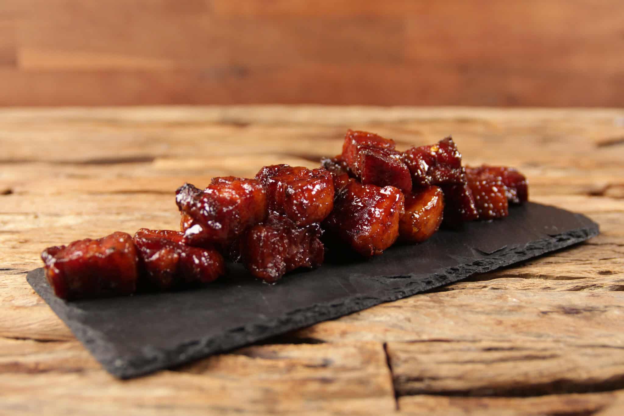 Burnt Ends van buikspek (3-2-1 methode)