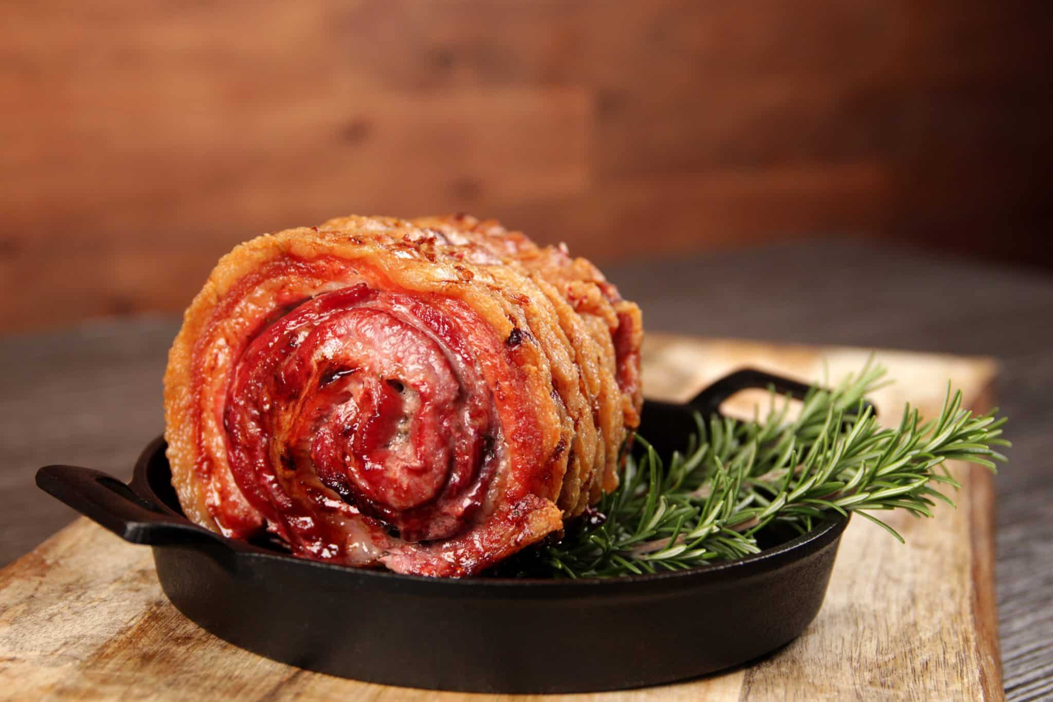 Porchetta van de BBQ