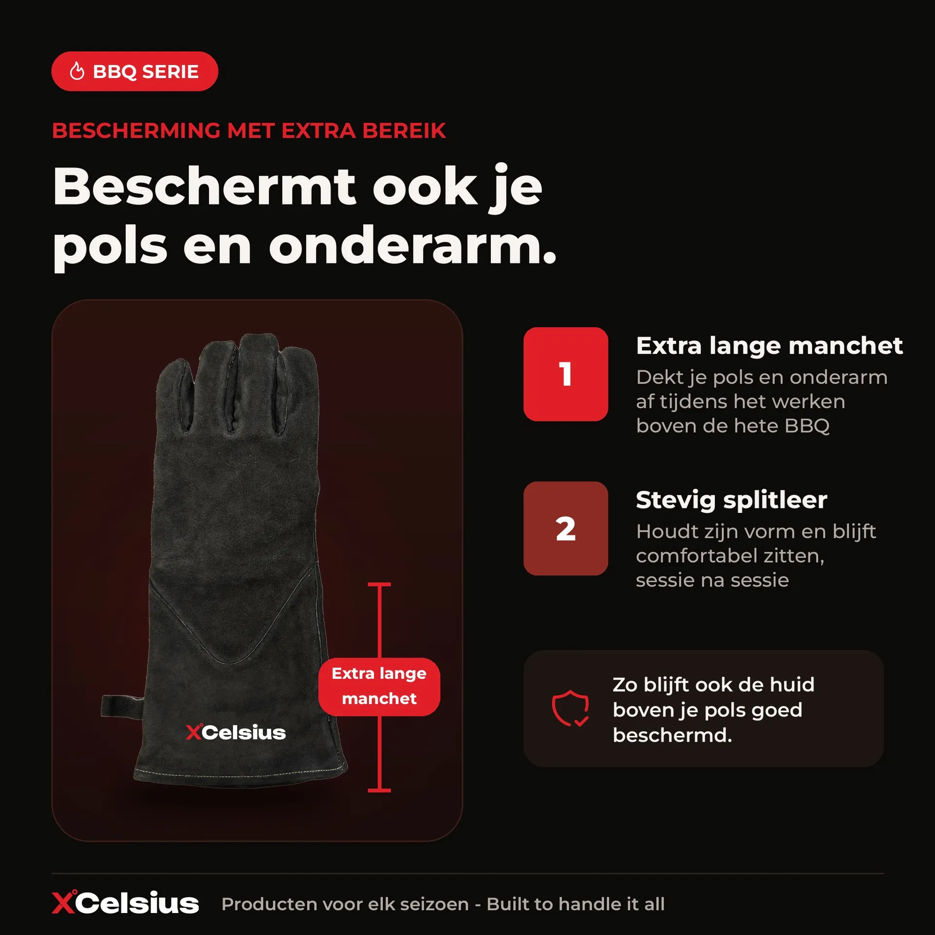 bbq handschoenen en407 gecertificeerd zwart