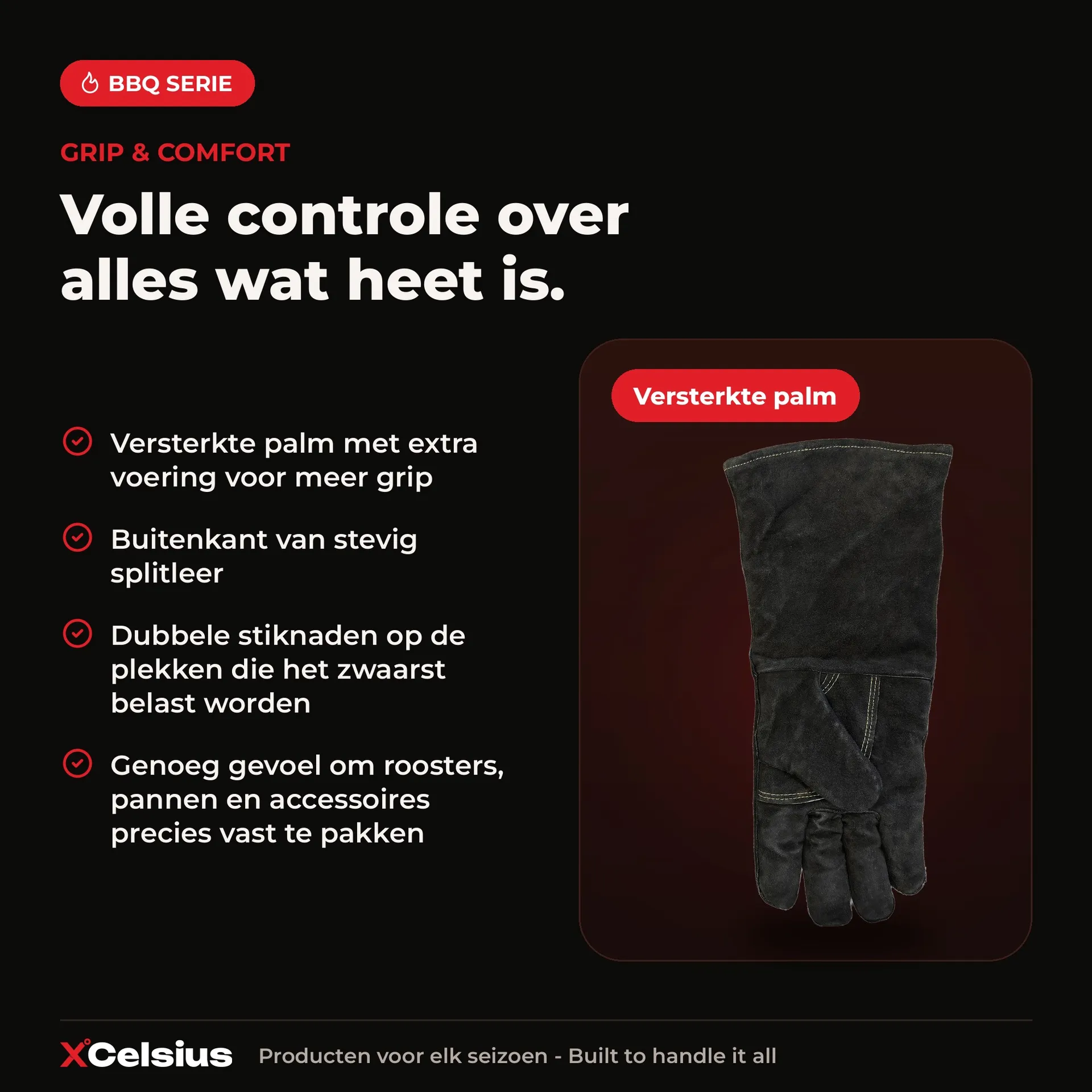 bbq handschoenen en407 gecertificeerd zwart