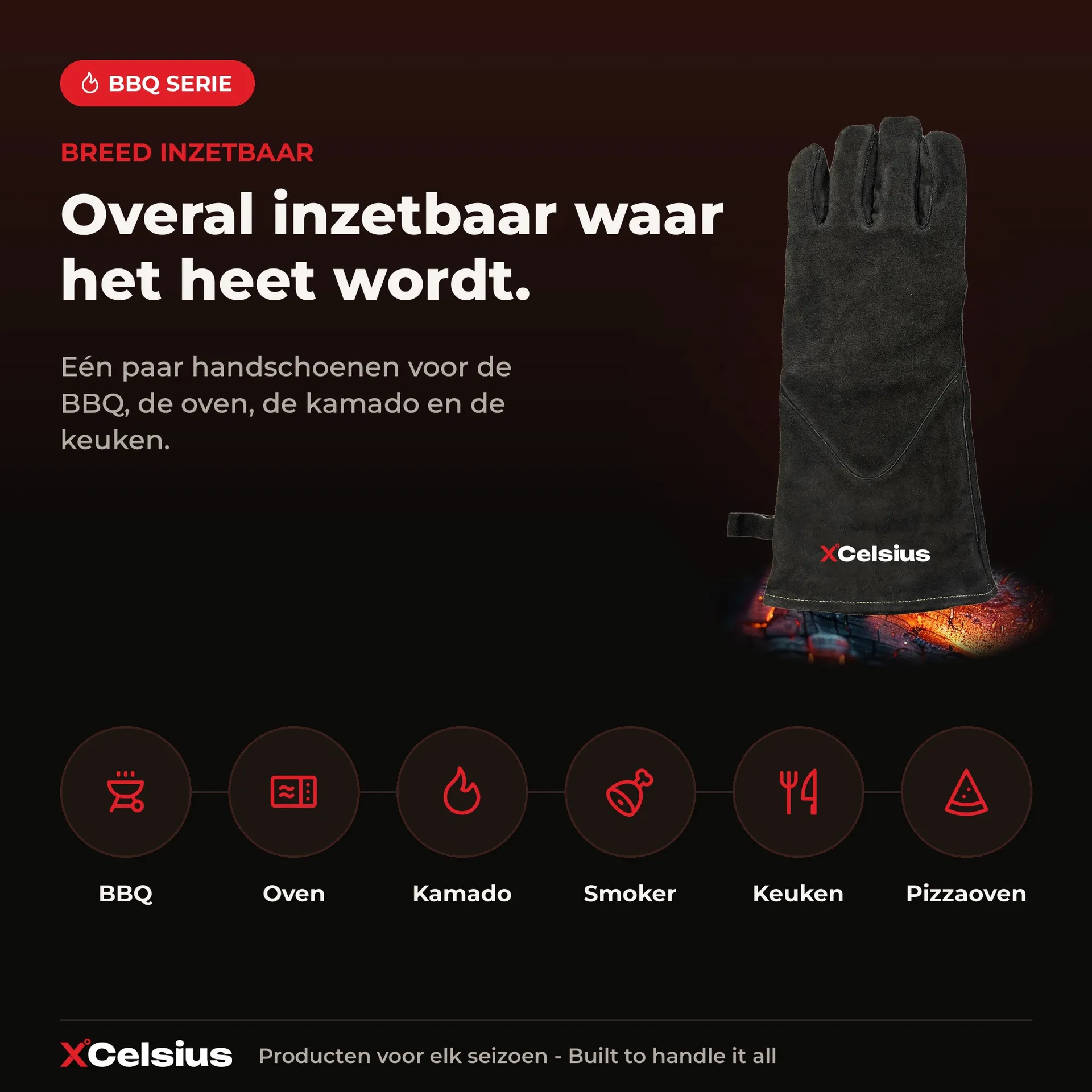 bbq handschoenen en407 gecertificeerd zwart