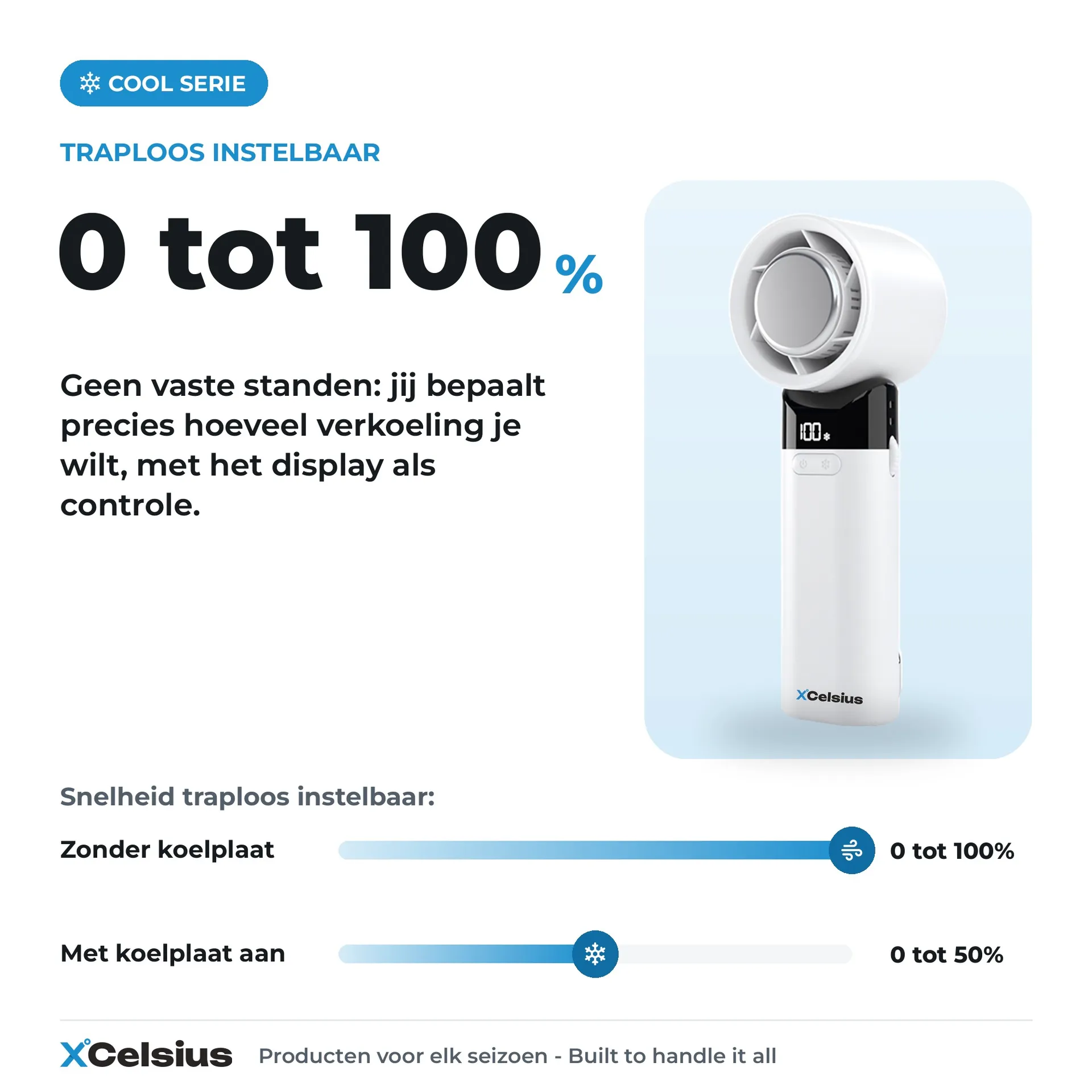 handventilator met instant koelplaat wit