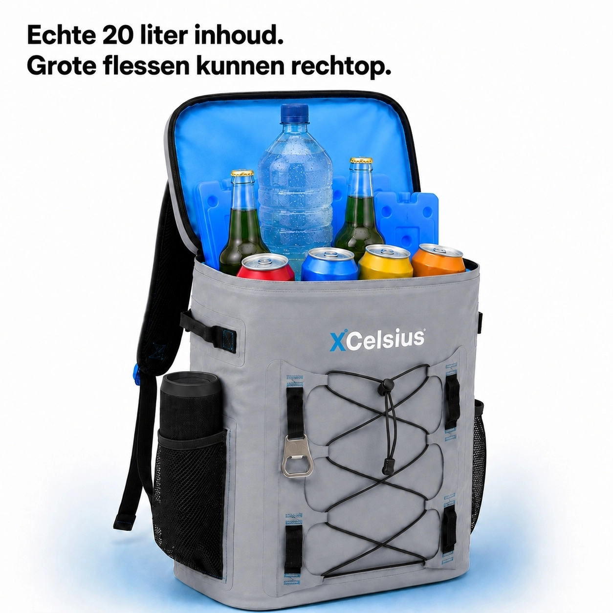 koelrugtas inclusief 2 koelelementen grijs