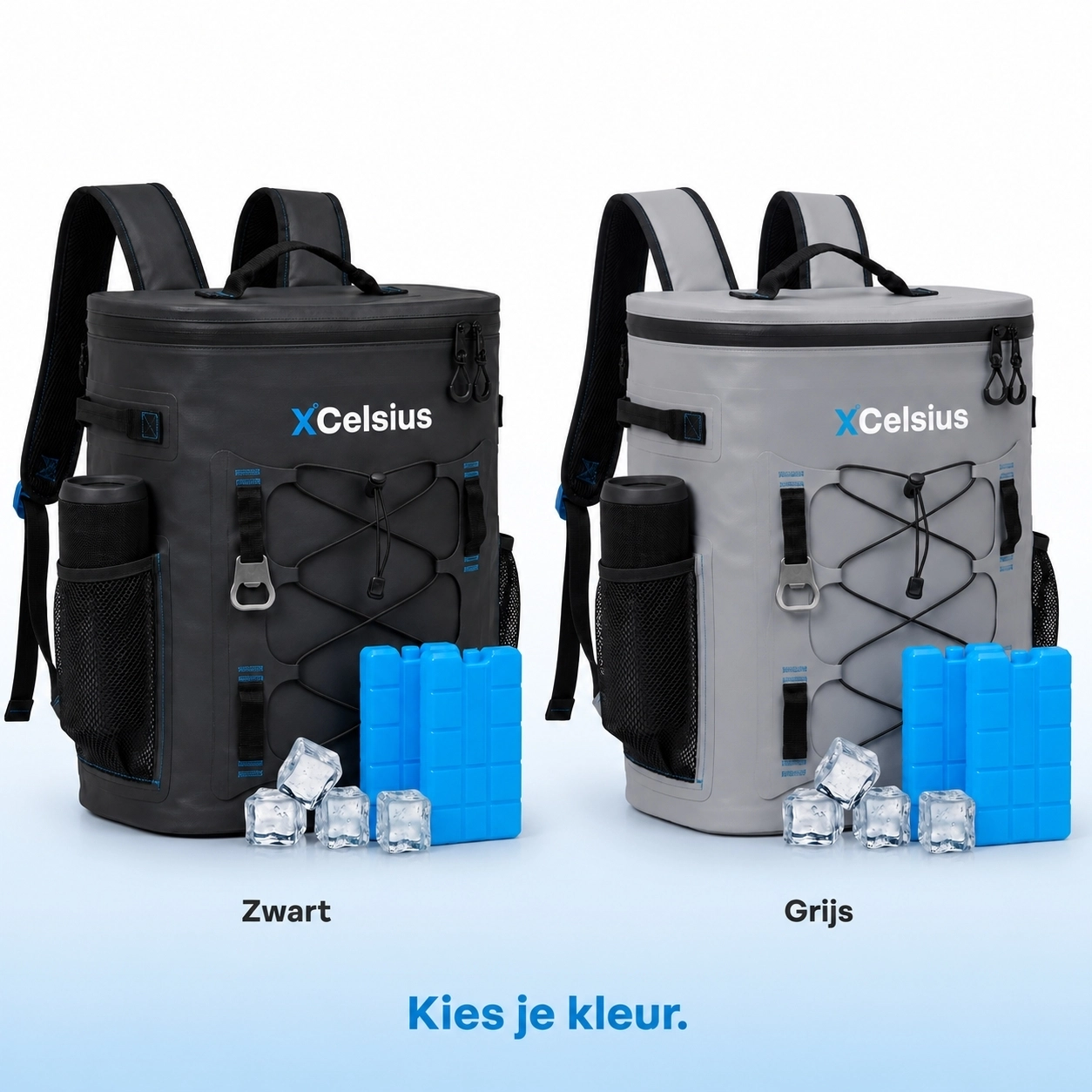 koelrugtas inclusief 2 koelelementen grijs