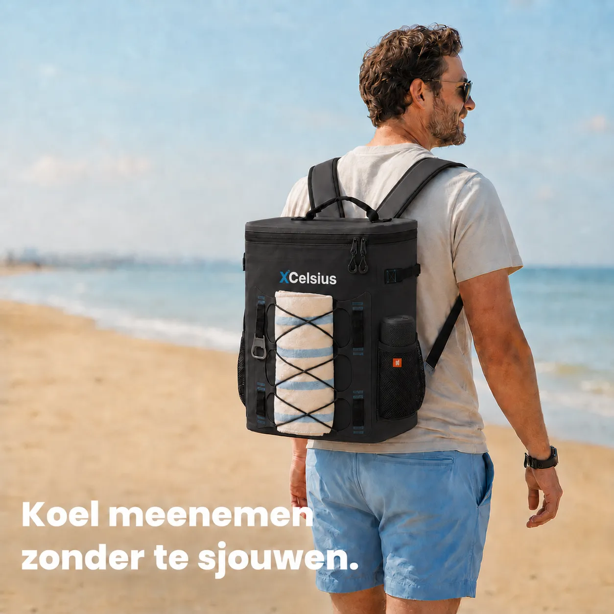 koelrugtas inclusief 2 koelelementen grijs