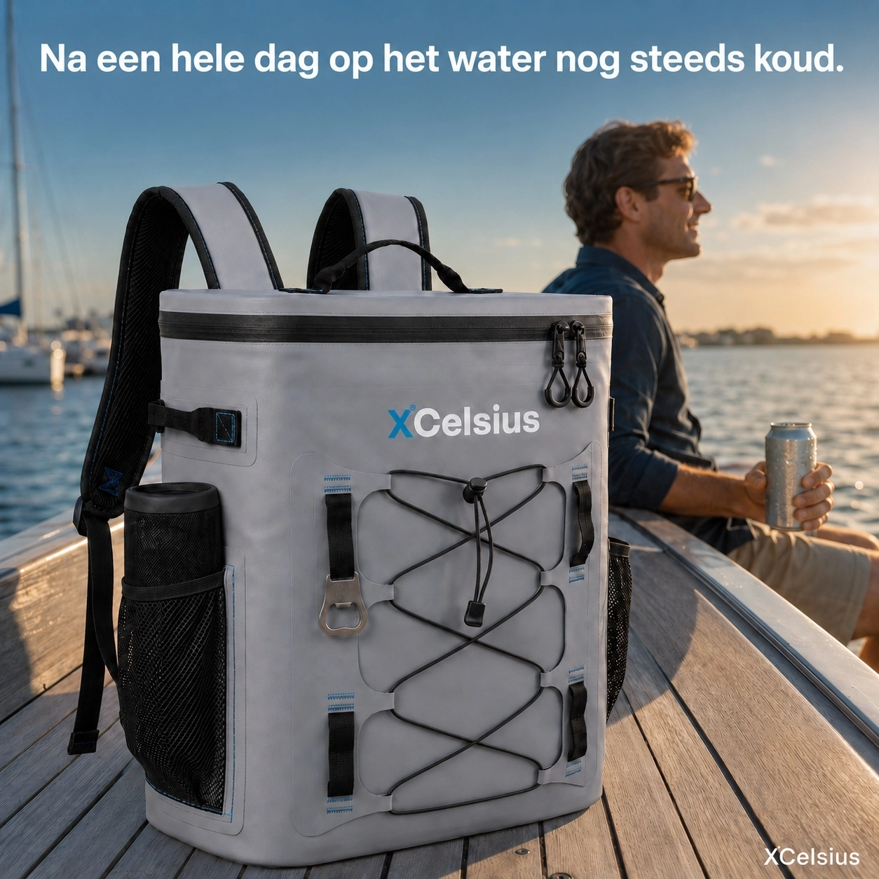 koelrugtas inclusief 2 koelelementen grijs