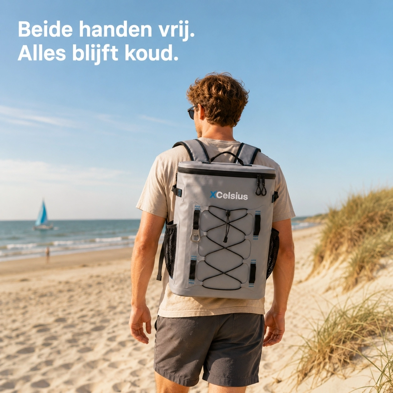 koelrugtas inclusief 2 koelelementen grijs